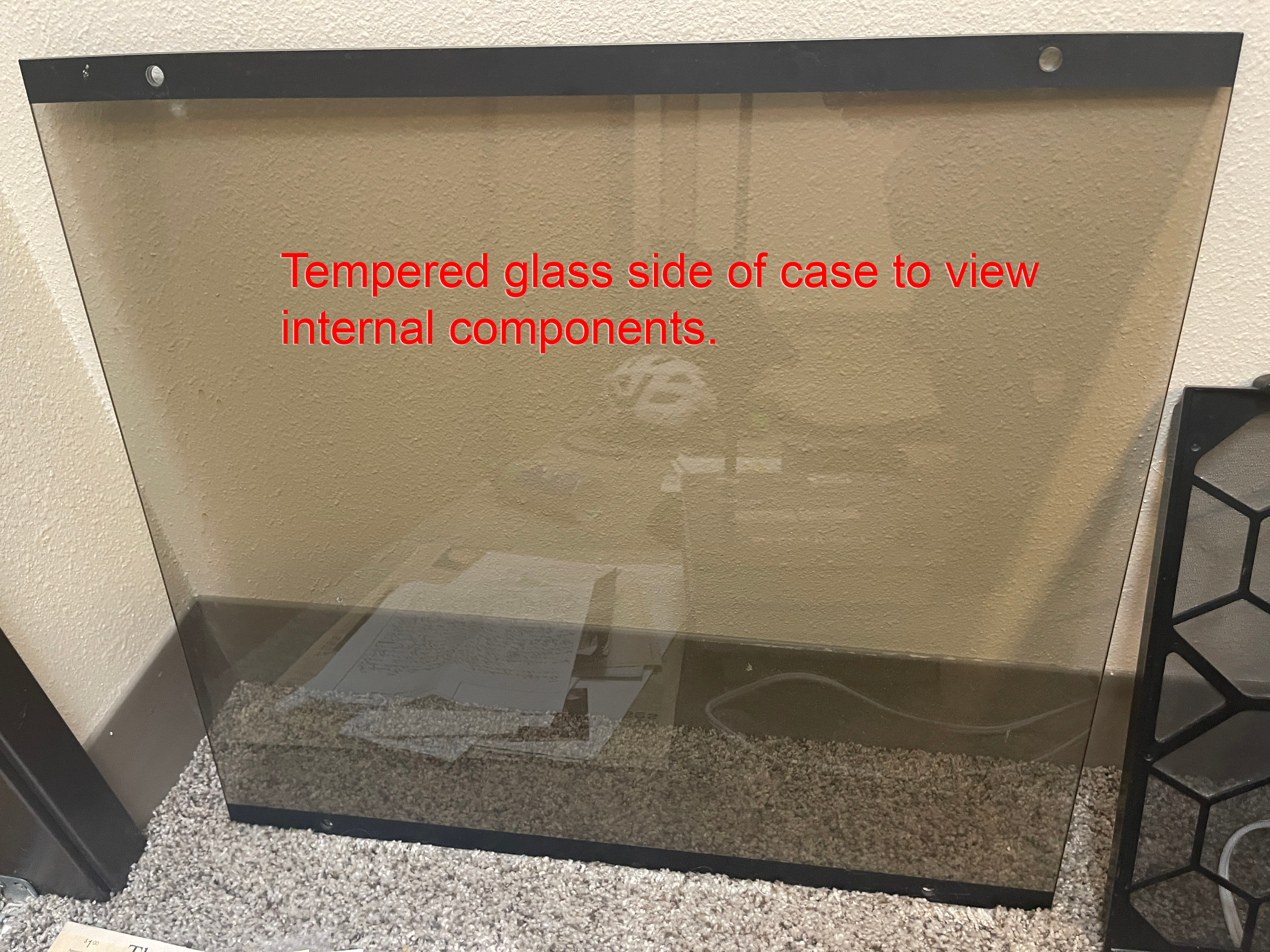 tempered glass case side window